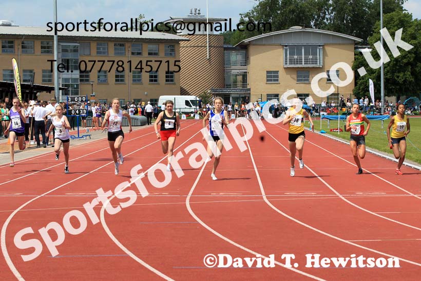 Womens Under-17s and Girls Under-15s 100 metres, 2022 Northern Inter Counties U17s and U15s Track and Field, York, Thursday, June 2nd. Photo: David T. Hewitson/Sports for All Pics